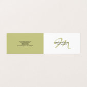 Ausgereifte Script Monogram Initial Modern Visitenkarten (Außenseite Aufgefaltet)