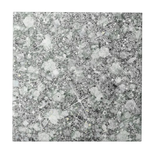 Ausgereifte Silver Color Imitats Glitzer Solid Fliese (Vorderseite)