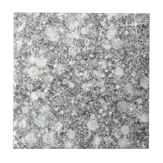 Ausgereifte Silver Color Imitats Glitzer Solid Fliese (Vorderseite)