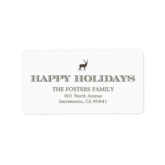 Ausgereifte Tag Holiday Address Labels Adressaufkleber (Vorne)