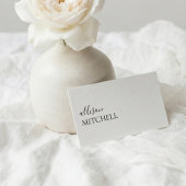 Ausgereifte trendy Girly Script Minimal White Visitenkarte