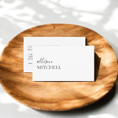 Ausgereifte trendy Girly Script Minimal White Visitenkarte