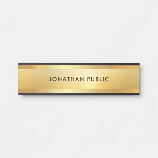 Ausgereifte trendy Imitats Gold Modern Template Türschild (Vorderseite )