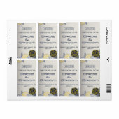 Ausgereifte Weinetiketten der Navy und der Gelben (Vorne)