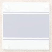 Ausgereifte, weiße, blaue Streifen Glasuntersetzer (Rückseite)