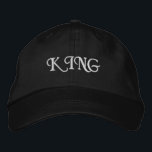 Ausgereifter Black King Hut mit individueller Stic<br><div class="desc">Erhöhen Sie Ihren Stil mit der schwarz verstellbaren Kappe,  die den Text "King" zeigt. Die Stickerei fügt dem Baumwollleiter eine Touch von Royalty hinzu. Komfortabel und vielseitig,  ideal für den täglichen Gebrauch und besondere Anlass.</div>