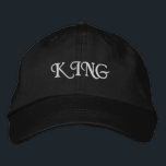 Ausgereifter Black King Hut mit individueller Stic<br><div class="desc">Erhöhen Sie Ihren Stil mit der schwarz verstellbaren Kappe,  die den Text "King" zeigt. Die Stickerei fügt dem Baumwollleiter eine Touch von Royalty hinzu. Komfortabel und vielseitig,  ideal für den täglichen Gebrauch und besondere Anlass.</div>