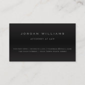 Ausgereifter dunkler Farbverlauf beruflich minimal Visitenkarte (Rückseite)