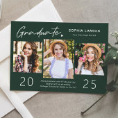 Ausgereifter Emerald 3 Foto Collage Abschluss Ankündigung