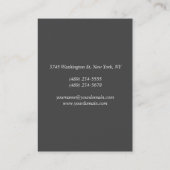 Ausgereifter, feiner Text kreativ einzigartig Visitenkarte (Rückseite)