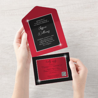 Ausgereifter Feminine QR Code 30. Geburtstag All In One Einladung