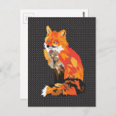Ausgereifter Fuchs Postkarte (Vorne/Hinten)