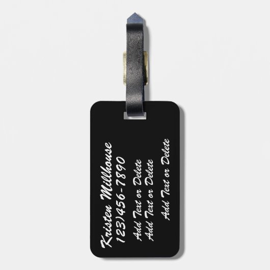 Ausgereifter Gepäcktag - SRF Gepäckanhänger (Rückseite vertikal)