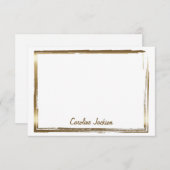 Ausgereifter Goldrahmen personalisiert Mitteilungskarte (Vorne/Hinten)