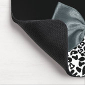 Ausgereifter Leopard Print Graue Bow mit Namen Mousepad (Ecke)