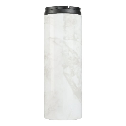 Ausgereifter Marmor mit Monogramm und Name Gray Thermosbecher (Rückseite)