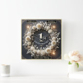 Ausgereifter Papierkram für die Liebe Quadratische Wanduhr (Zuhause)