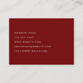 Ausgereifter roter, kursiver Text Visitenkarte (Rückseite)