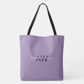 Ausgereifter Skripttyp Name und Initials-Violet Tasche (Rückseite)