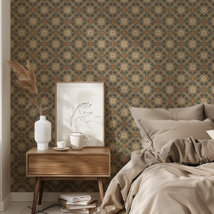 Ausgereiftes Art Deco geometrisches Retro-Muster Tapete