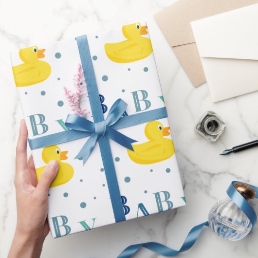 Ausgereiftes Duck Blue Baby Geschenkpapier (Schenken)