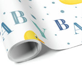 Ausgereiftes Duck Blue Baby Geschenkpapier (Rolleneckpunkt)