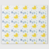 Ausgereiftes Duck Blue Baby Geschenkpapier (Flach)