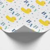 Ausgereiftes Duck Blue Baby Geschenkpapier (Ecke)
