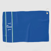Ausgereiftes Monogram Navy White Golf Handtuch (Horizontal)