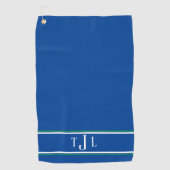 Ausgereiftes Monogram Navy White Golf Handtuch (Vorderseite)