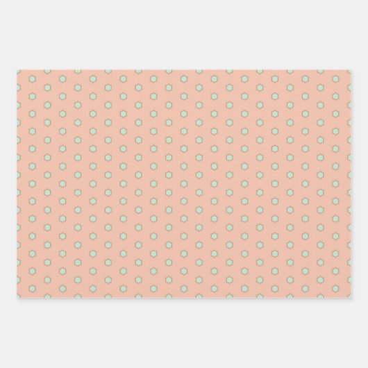 Ausgereiftes Peach Wrapping Paper Flat Sheet Set Geschenkpapier Set (Vorderseite 3)