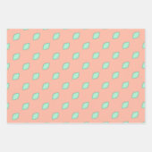 Ausgereiftes Peach Wrapping Paper Flat Sheet Set Geschenkpapier Set (Vorderseite)