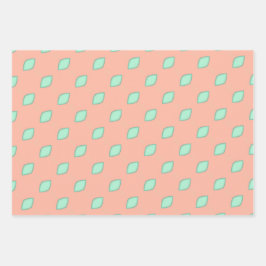 Ausgereiftes Peach Wrapping Paper Flat Sheet Set Geschenkpapier Set