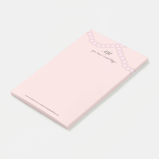 Ausgereiftes Pearl-Logo Post-it Klebezettel (angewinkelt)