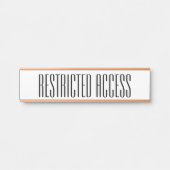 Ausgereiftes "RESTRICTED ACCESS"-Zeichen Türschild (Vorderseite )