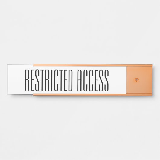 Ausgereiftes "RESTRICTED ACCESS"-Zeichen Türschild (Vorderseite )