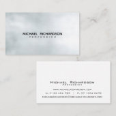 Ausgereiftes Schwarz auf Silver Steel Unisex Visitenkarte (Vorne/Hinten)