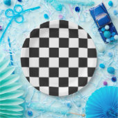 Ausgereiftes Schwarz-Weiß-Muster Pappteller (Party)