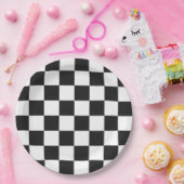 Ausgereiftes Schwarz-Weiß-Muster Pappteller (Party)