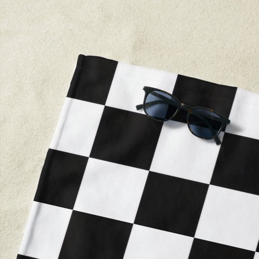 Ausgereiftes Schwarz-Weiß-Muster Strandtuch (Beispiel)
