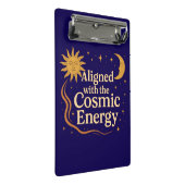 Ausgerichtet mit der kosmischen Energie Boho Celes Mini Klemmbrett (Schrägansicht)