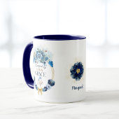 Ausgerüstet durch Gottes Grace Elegant Blauer Blum Tasse