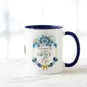 Ausgerüstet durch Gottes Grace Elegant Blauer Blum Tasse