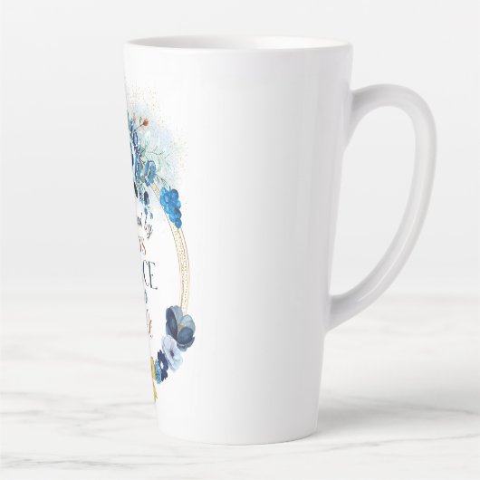 Ausgerüstet von Gottes Grace Elegant Blue Gold Flo Milchtasse (Rechts)