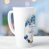 Ausgerüstet von Gottes Grace Elegant Blue Gold Flo Milchtasse