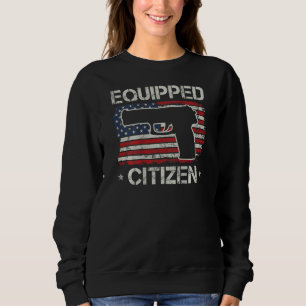 Ausgerüstete Bürger - USA - Pistolenflagge 2. Ände Sweatshirt