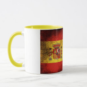 Ausgerüstete Vintage Keramik unter spanischer Flag Tasse