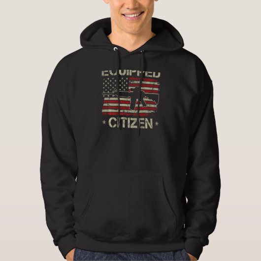 Ausgerüsteter Bürger - 2nd Amendment Pro Gun USA A Hoodie (Vorderseite)