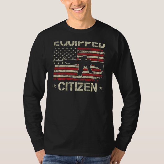 Ausgerüsteter Bürger - 2nd Amendment Pro Gun USA A T-Shirt (Vorderseite)