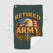 Ausgeschiedener ARMY-Entwurf mit Flagge und Adler Golfhandtuch (Insitu)